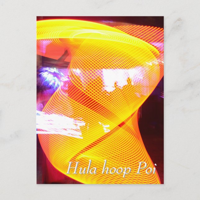 Hula ring Poi twirler Vykort (Framsida)