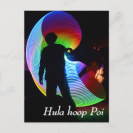 Hula ring Poi twirler Vykort