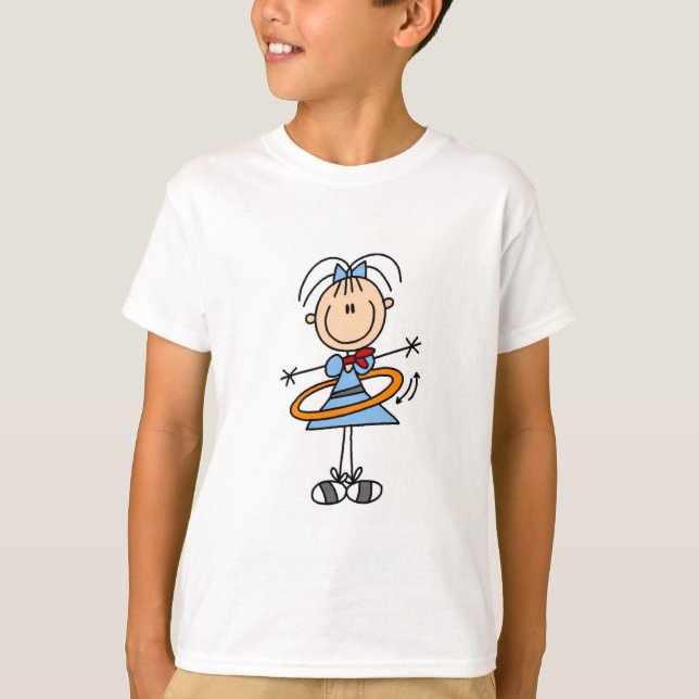 Hula Ring Stick figur T-shirts och presenter (Framsida)
