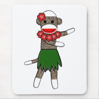 Hula Sockmonkey - Mousepad Musmatta