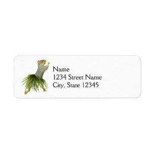 Hula Squirrel-Adressetiketter Returadress Etikett