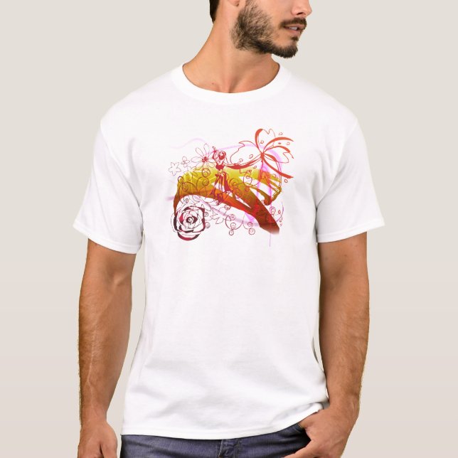 hulaflicka - blommor t-shirt (Framsida)
