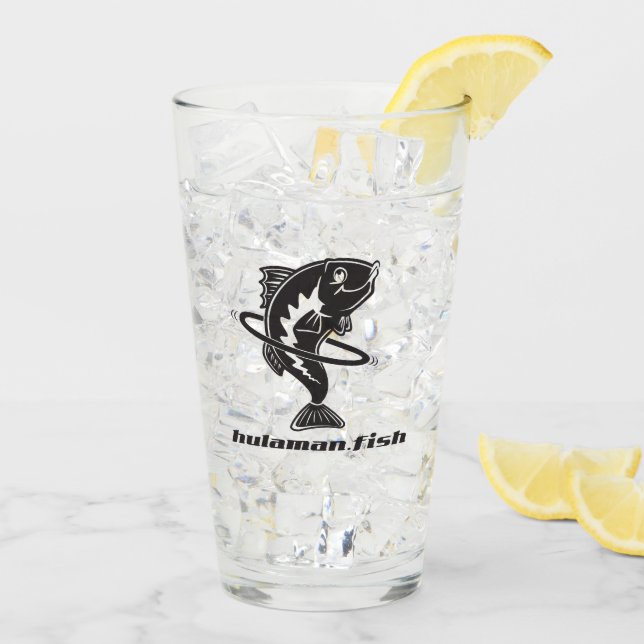 HulaMan Frosted Drinking Glass Glaskopp (Bakside Is)