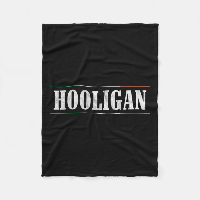Huligan - Irish Flagga Funny Fleecefilt (Framsidan)