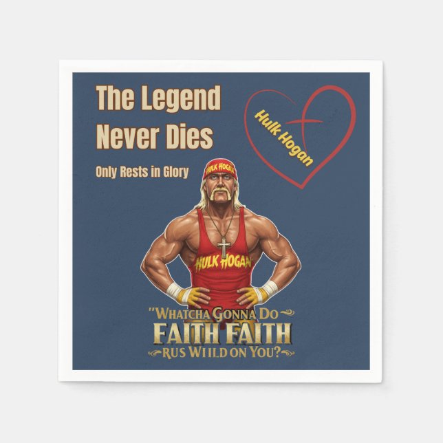 Hulk Hogan kommer att kärlek den här djärva Hulkst Pappersservett (Framsidan)