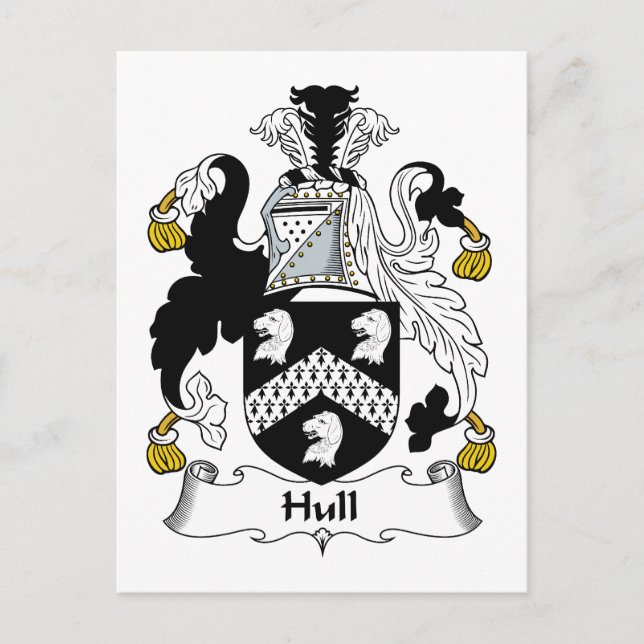 Hull Family Crest Vykort (Framsida)