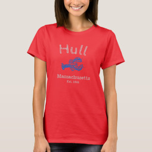 Hull Massachusetts Blue Lobster T-shirt, mörk, W T Shirt