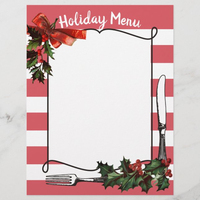 Hullig helgdag-meny-letterhead (Framsida)