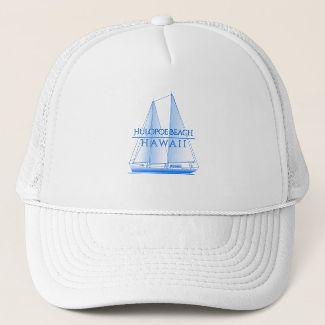 Hulopoe Beach Nautical Sailing Sailor Keps (Framsida)