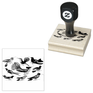 Humafåglar Blandat skrapbokning Rubber Frimärke Stämpel
