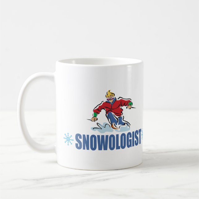 Humalöst skidåkning i Snö Kaffemugg (Vänster)