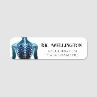 Human Anantomy Spine Chiropraktic Business Namnbricka