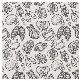 Human Anatomy Konstig Science Bio Skull Halloween Tyg