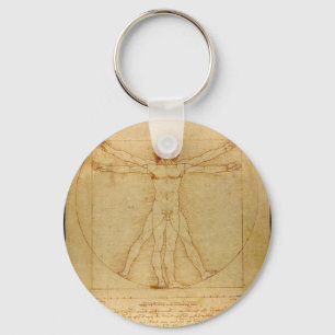 Human Anatomy, Vitruvian Man by Leonardo da Vinci Nyckelring
