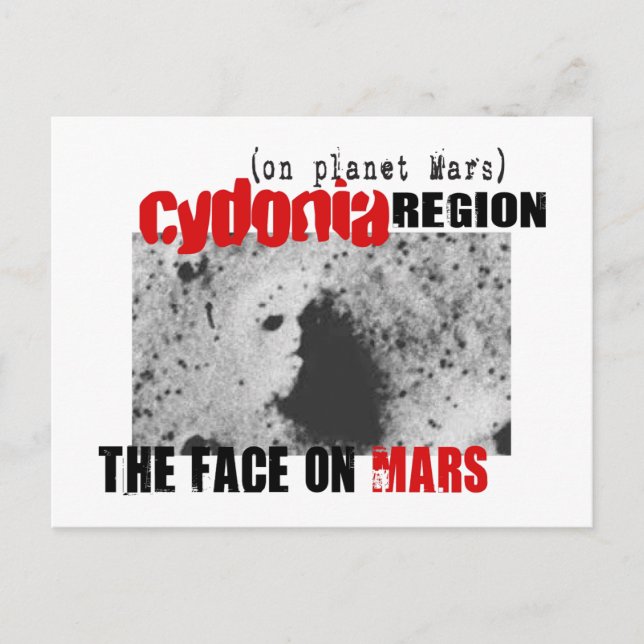 Human Ansikte på Planet Mars Vykort (Framsida)