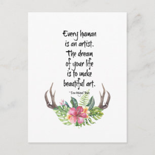 Human Artist Don Ruiz Quote Vykort