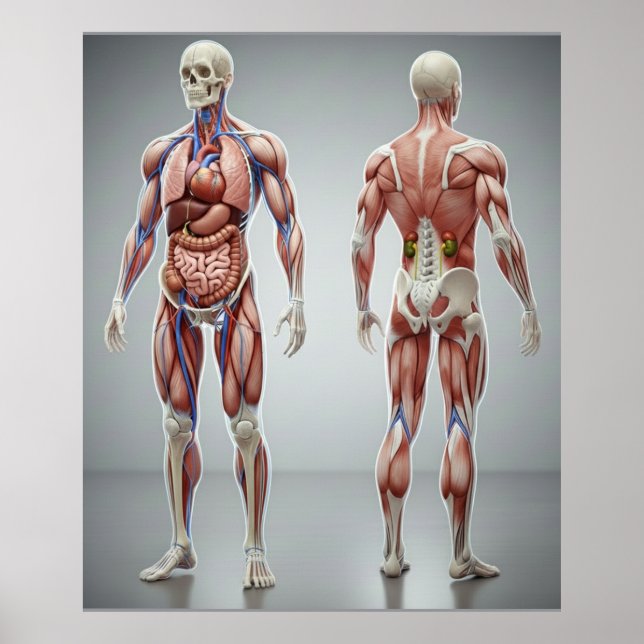 Human Body Anatomy Educational Kids Science Poster (Framsidan)