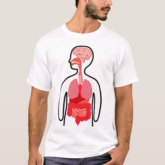 human body in Japanese Kanji T Shirt (Framsida)