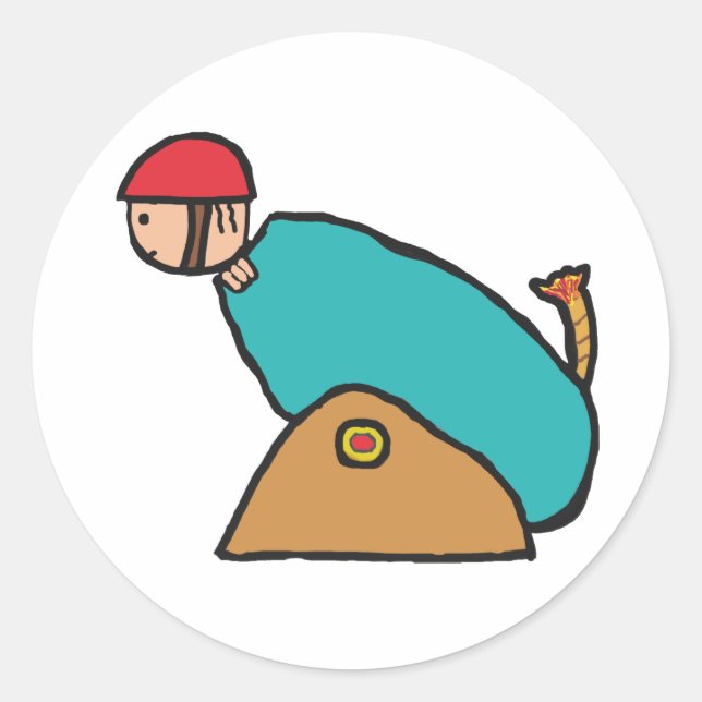 Human Cannonball Runt Klistermärke (Framsida)