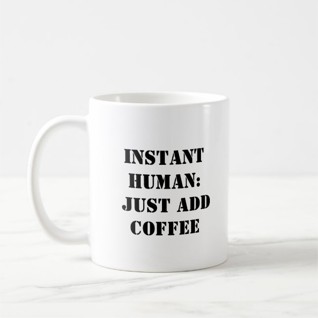 Human Coffee Mugg - Funny Gift (Vänster)