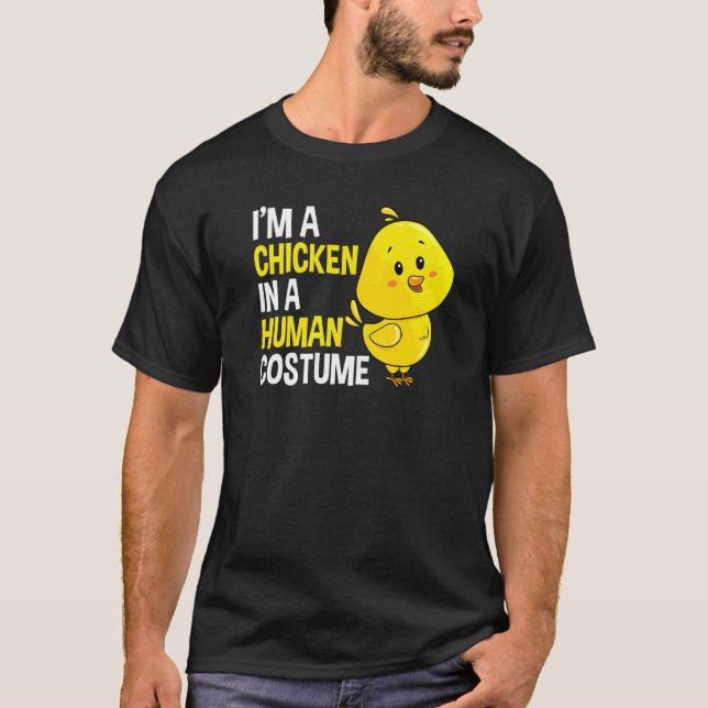 Human Costume Chicken T Shirt (Framsida)