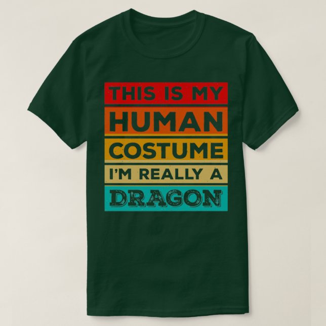 Human Costume Dragon Fire Halloween Beast Wings 1 T Shirt (Design framsida)