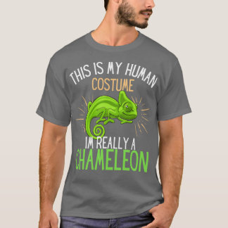 Human Costume Im Really A Chameleon fun T Shirt