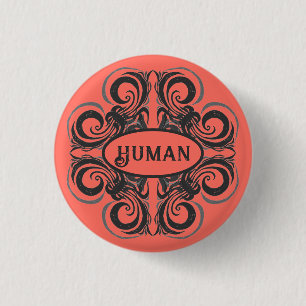 Human Curvy Graphite & Coral Retro Knapp
