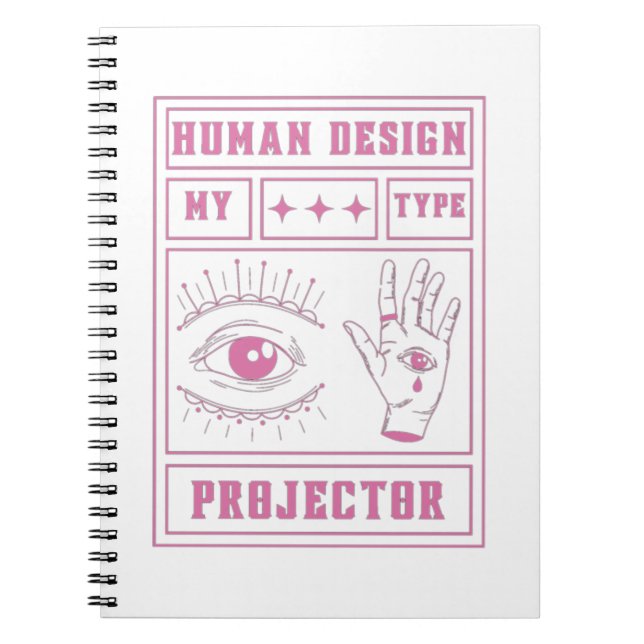 human design projector type pink anteckningsbok (Framsidan)