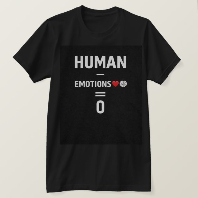 Human Emotions T-Shirt – Minimalist Philosophy Gra (Design framsida)