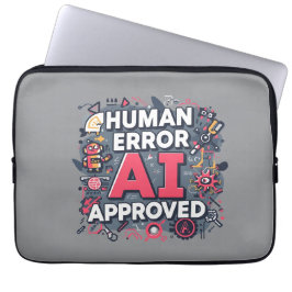 Human Error AI Approved Digital Art Laptop Fodral