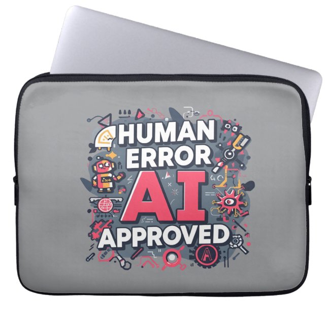 Human Error AI Approved Digital Art Laptop Fodral (Framsidan)