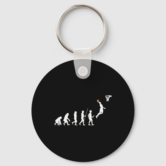 Human Evolution Basketball Nyckelring (Framsida)