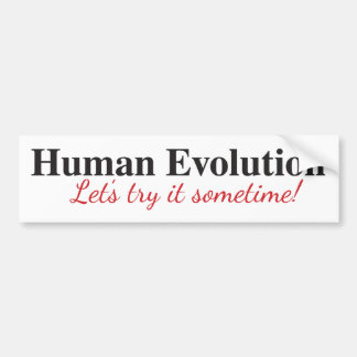 Human Evolution Bumper Sticker Bildekal