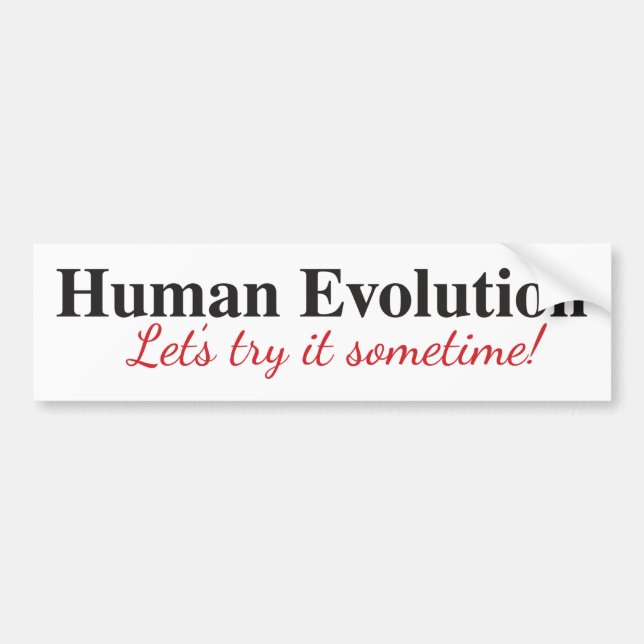 Human Evolution Bumper Sticker Bildekal (Framsidan)