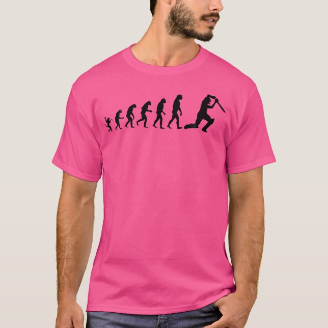 Human Evolution Cricke T Shirt (Framsida)