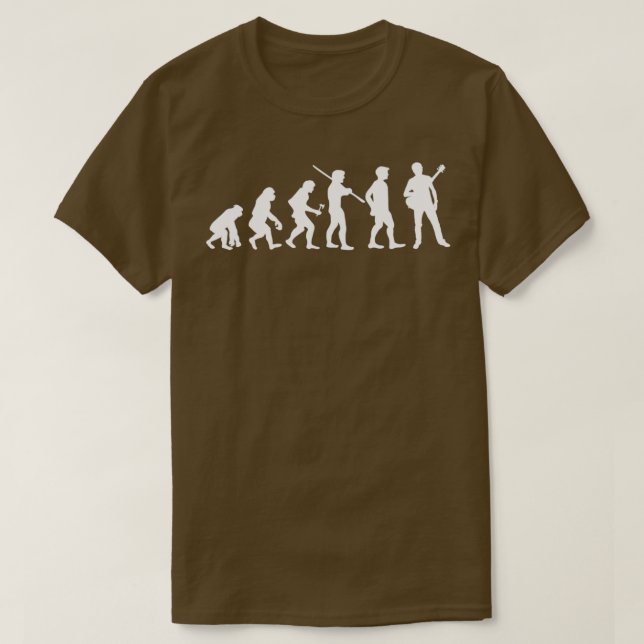 Human Evolution Guitar Guitarist Musician T Shirt (Design framsida)