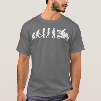 Human Evolution Pizza Delivery Guy Eating Pizza it T Shirt