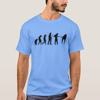 Human Evolution Pizza Delivery Guy Eating Pizza it T Shirt
