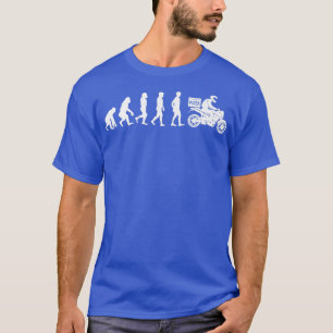 Human Evolution Pizza Delivery Guy Eating Pizza it T Shirt