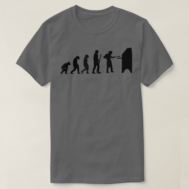 Human Evolution Pizza Delivery Guy Eating Pizza It T Shirt (Design framsida)