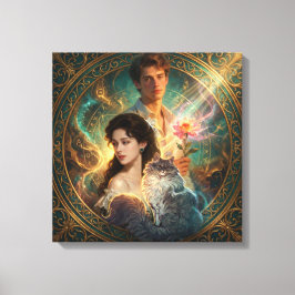 Human Form, Feline Soul – Mystic Cat Wall Art Canvastryck