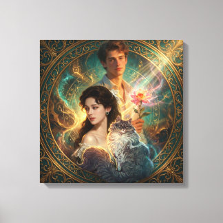 Human Form, Feline Soul – Mystic Cat Wall Art Canvastryck