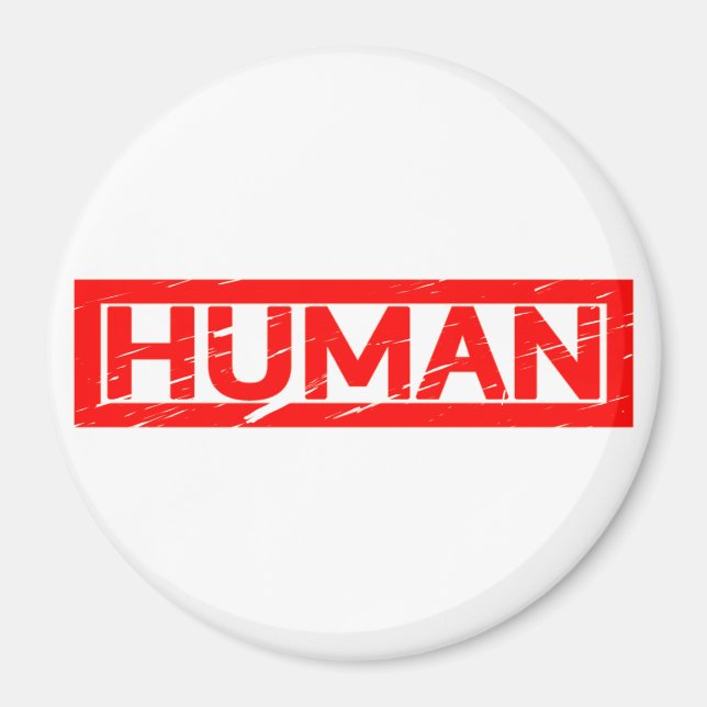 Human Frimärke Magnet (Framsidan)