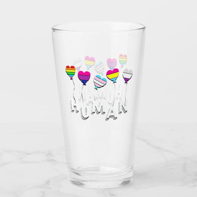 Human - Gay Lesbisk Bisexual Transgender Pansexual Glaskopp (Framsida)