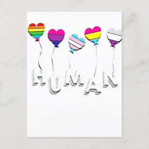 Human - Gay Lesbisk Bisexual Transgender Pansexual Vykort
