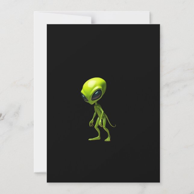 human grönt magnetisk inbjudningskort (Framsida)