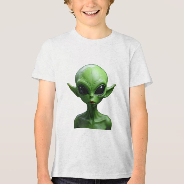 human grönt t shirt (Framsida)