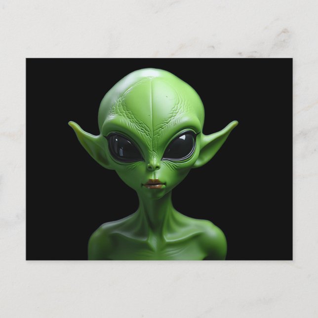 human grönt vykort (Framsida)