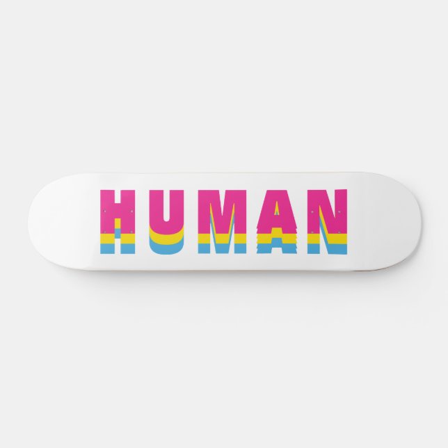 Human HGBTQ Rainbow Pansexual Pride Flagga Färg Mini Skateboard Bräda 18,5 Cm (Horz)